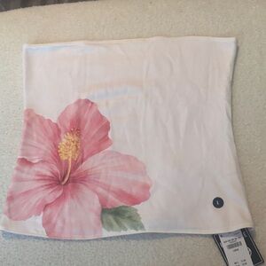 Hollister White Tube Top with Pink Floral Print